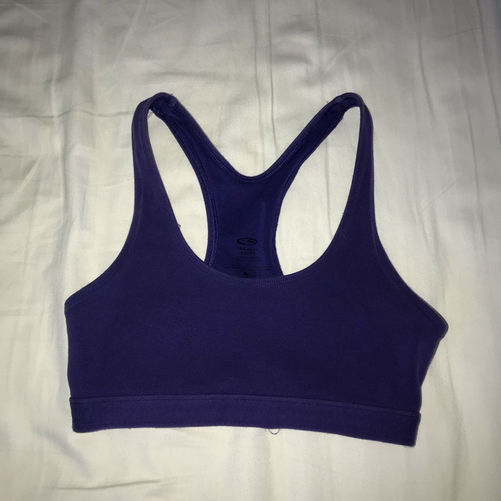 Purple sports bra